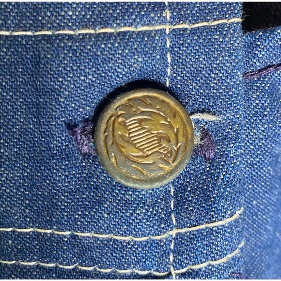 Rare Vintage NWT Dillo Women's Carpenter Blue Denim Jean Bib Overalls 90s Y2K 24 - Picture 9 of 16